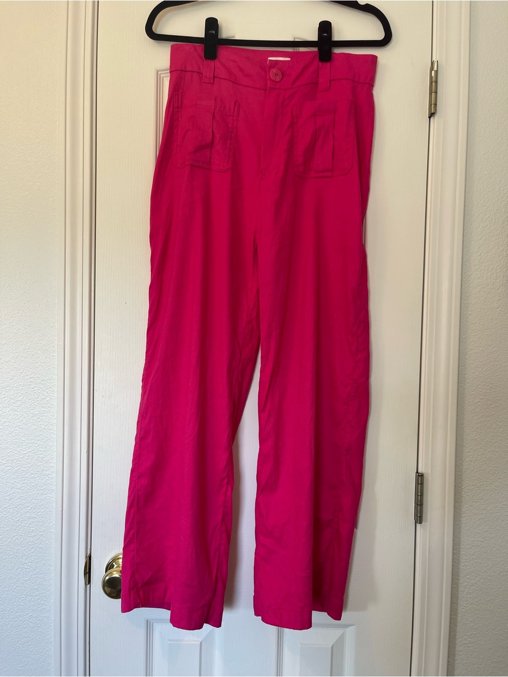 Nicole Miller New York Wide-Leg High-Rise Pants in Vibrant Fuchsia - Picture 10 of 12